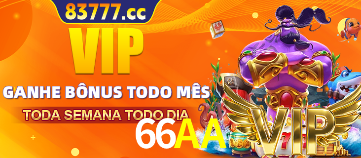 Banner promocional do 66AA oferecendo 100% de recompensas adicionais contínuas para quem fizer o login diário (Daily sign-in), com um mascote de coelho.