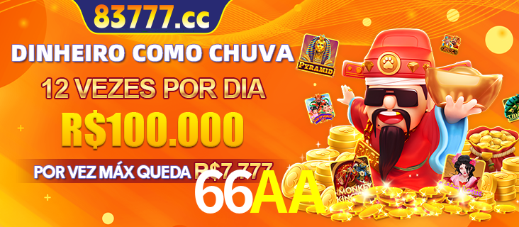Banner do programa de recompensas Recomende para amigos do 66AA, detalhando os bônus por convidar amigos, com prêmios que chegam a R$288.888.