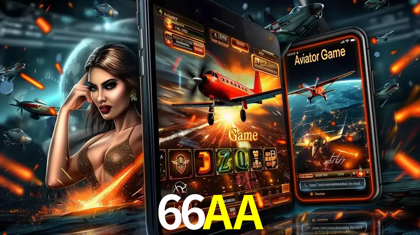 Mulher estilosa cercada por telas que exibem a jogabilidade do Aviator, capturando a intensidade e a estratégia deste popular crash game oferecido pelo 66AA.